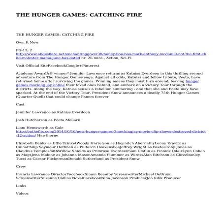 THE HUNGER GAMES: CATCHING FIRE | PDF