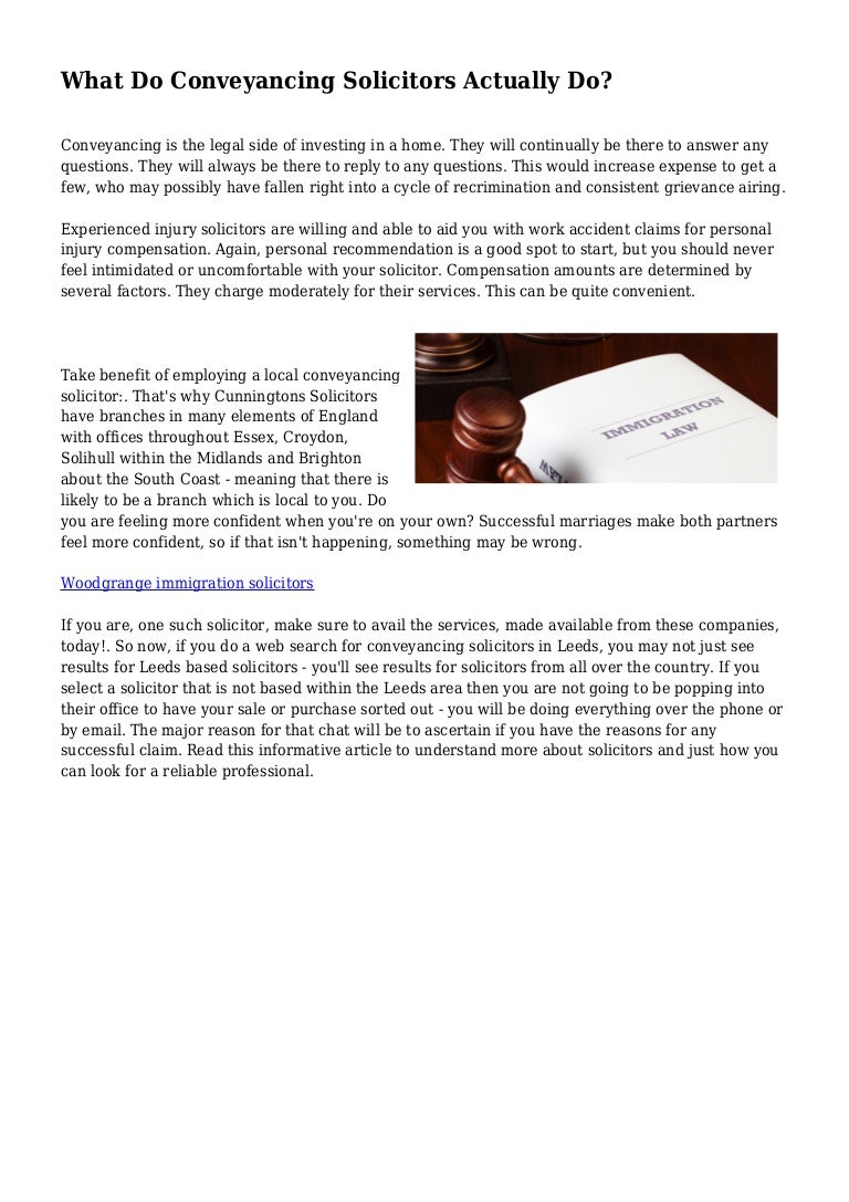 What Do Conveyancing Solicitors Actually Do 