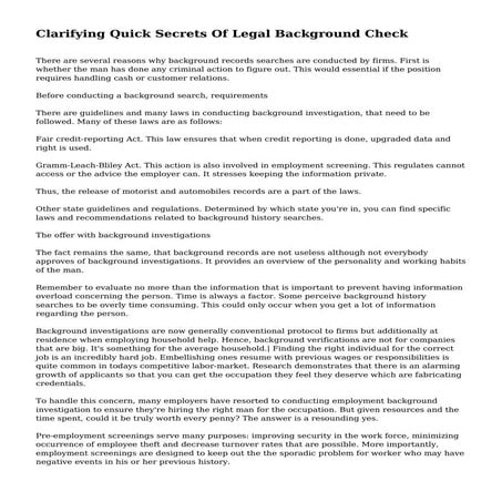 Clarifying Quick Secrets Of Legal Background Check