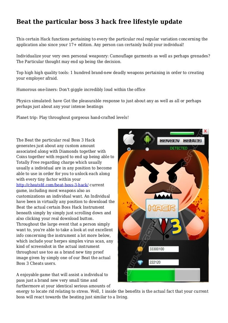 Beat The Particular Boss 3 Hack Free Lifestyle Update