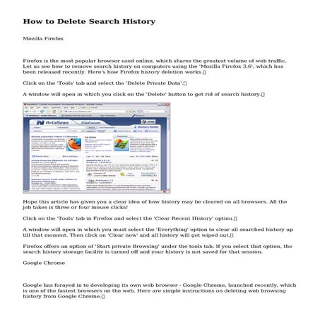 How to Delete Search History