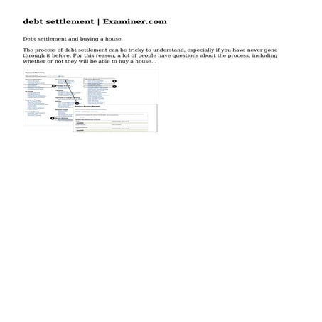 debt settlement | Examiner.com
