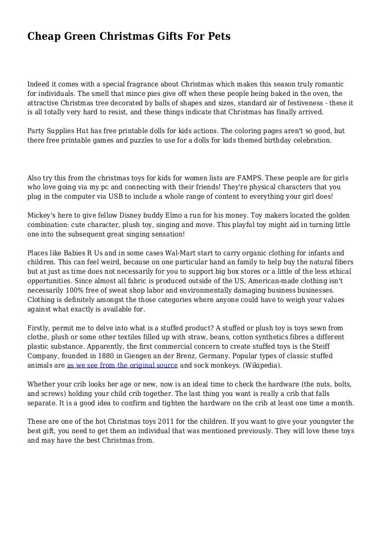 Cheap Green Christmas Gifts For Pets