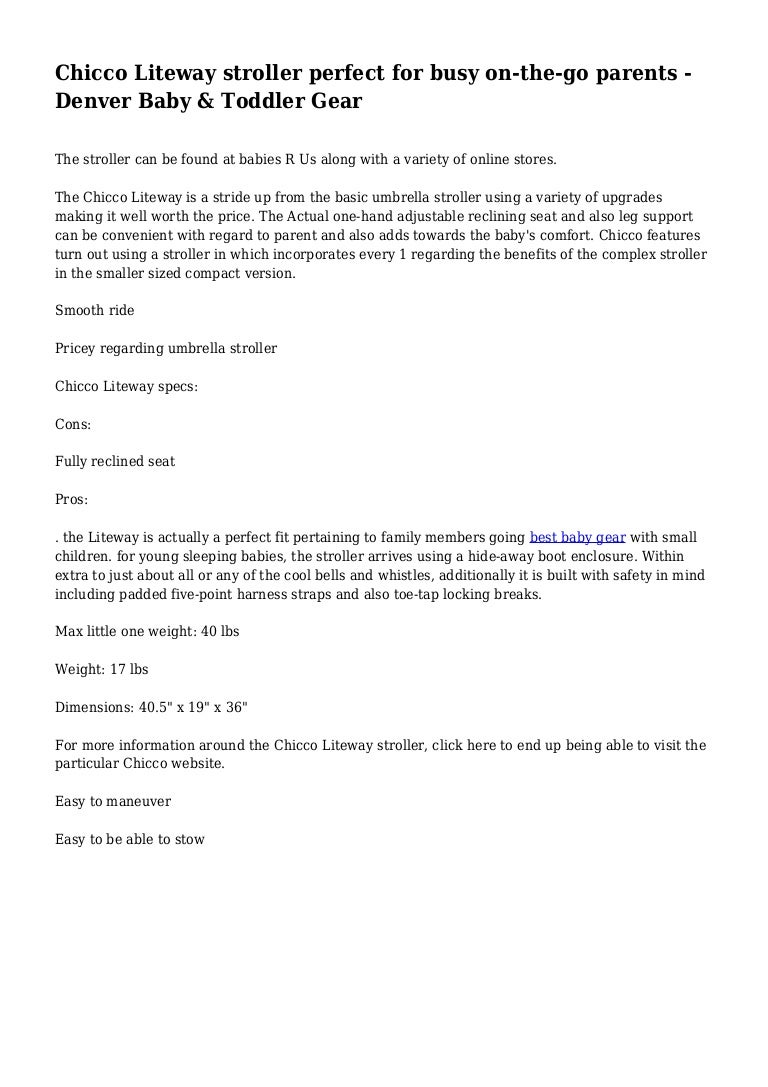 chicco liteway dimensions