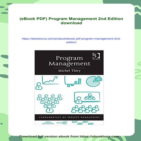 (eBook PDF) Program Management 2nd Edition