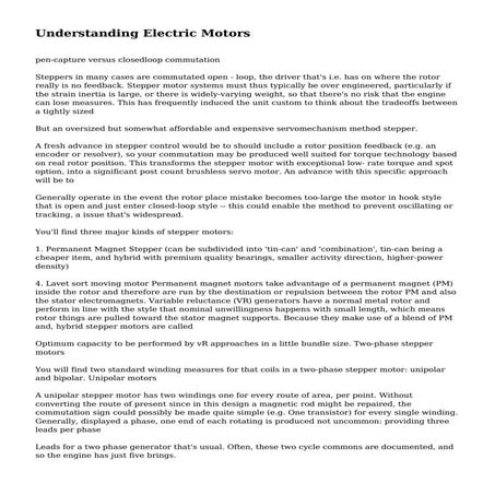 Understanding Electric Motors