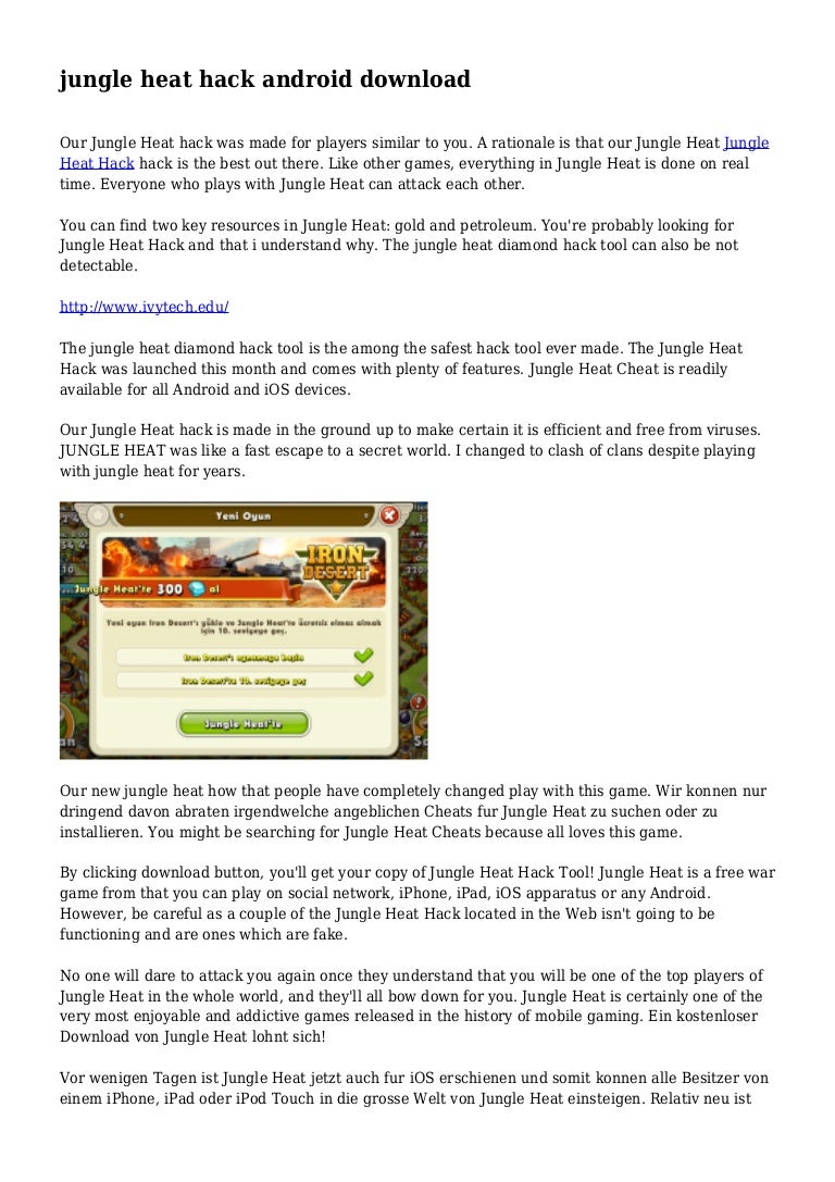 Jungle Heat Hack Tool Download No Survey Jungle Heat Hack Tool Download No Survey