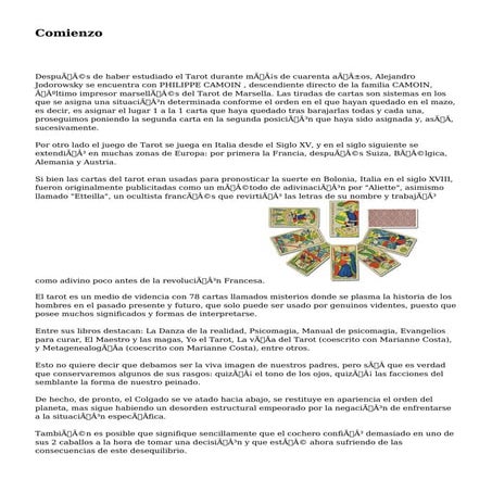 Curso completo tarot significado 78 cartas | PDF