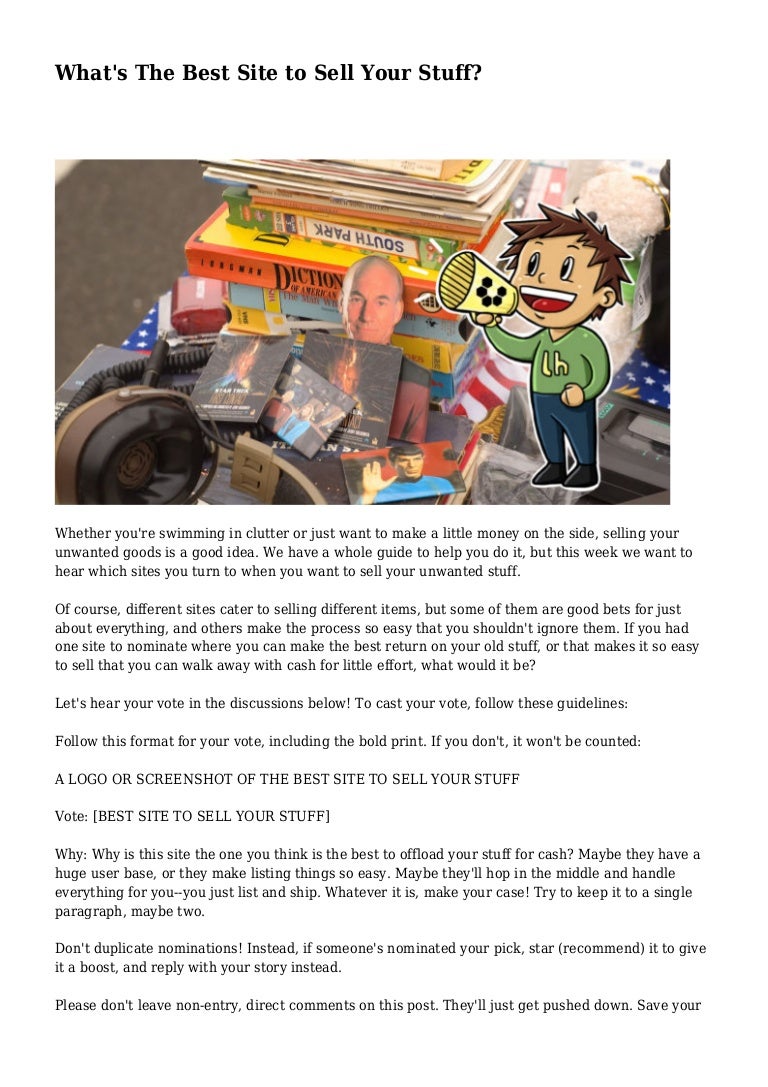 What's The Best Site to Sell Your Stuff?