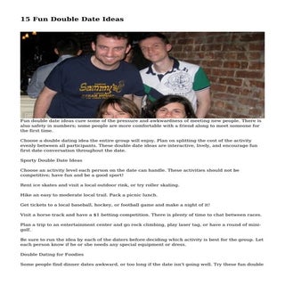 15 Fun Double Date Ideas