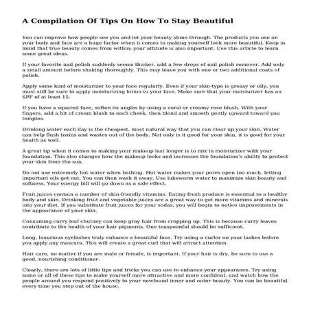 Clear skin tips | PPTX
