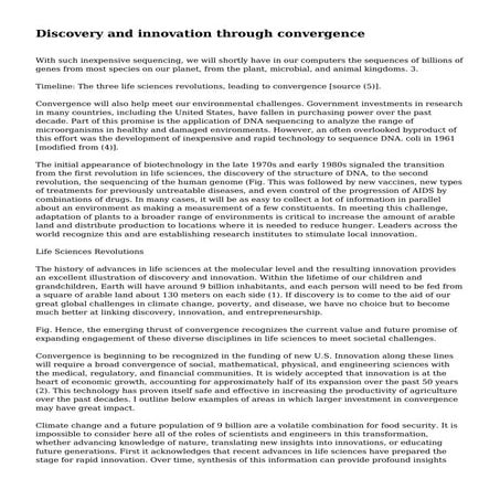 Discovery and innovation through convergence