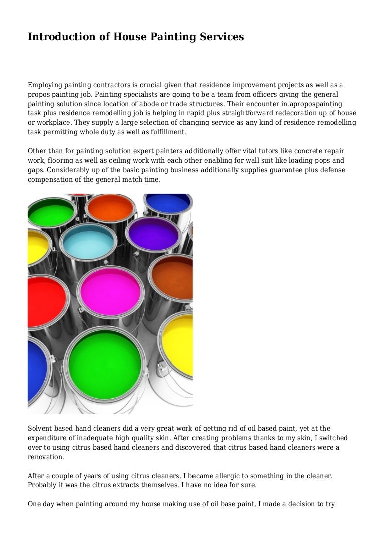 Introduction of House Painting Services