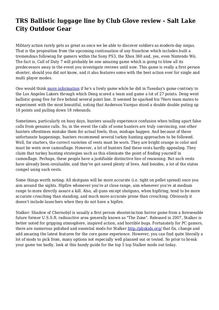 club glove ballistic