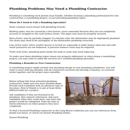 Plumbing Repair: Ensuring Your Home's Comfort and Safety | PPTX