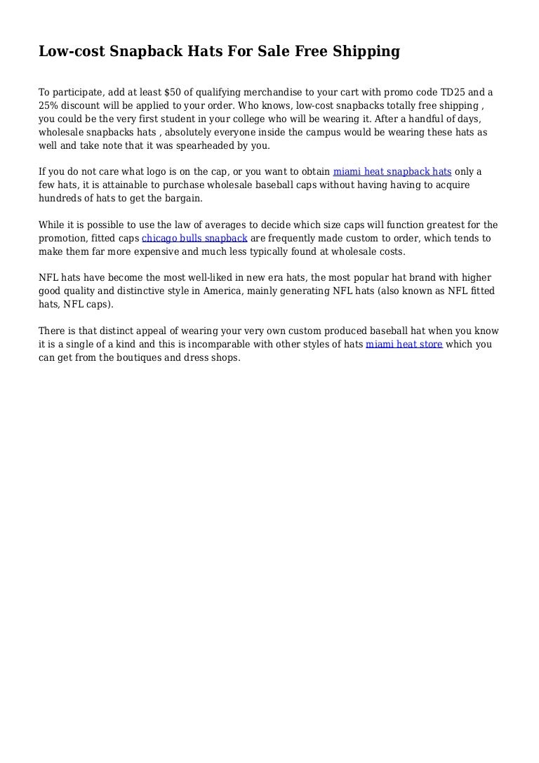 low price snapback hats