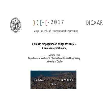 Collapse propagation in bridge structures. A semi-analytical model