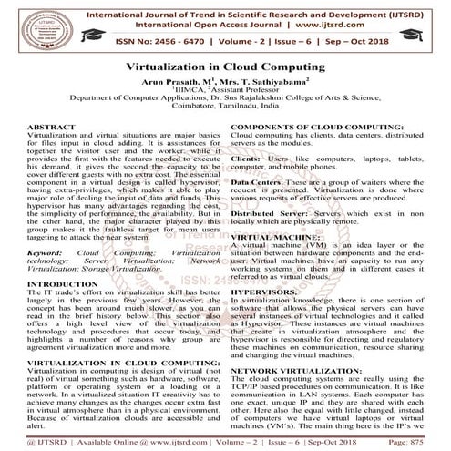 Virtualization in Cloud Computing