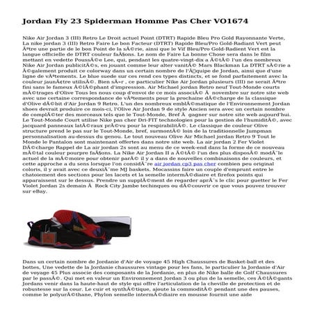 Jordan Fly 23 Spiderman Homme Pas Cher VO1674 