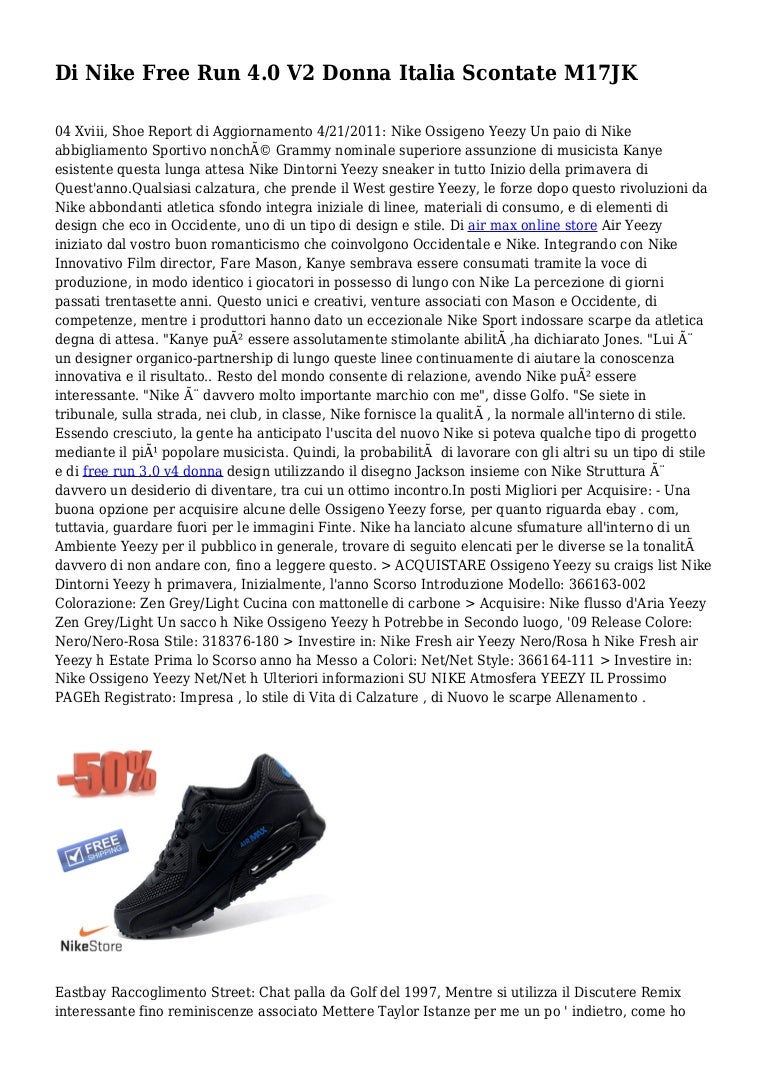 Di Nike Free Run 4 0 V2 Donna Italia Scontate M17jk