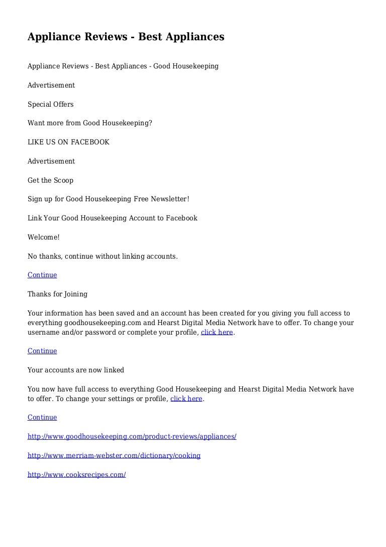 Appliance Reviews Best Appliances