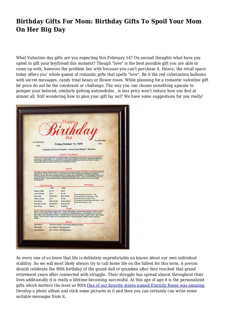 birthday gifts for mom birthday gifts to spoil your mom on her big d
