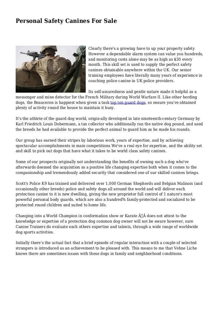 police canines for sale