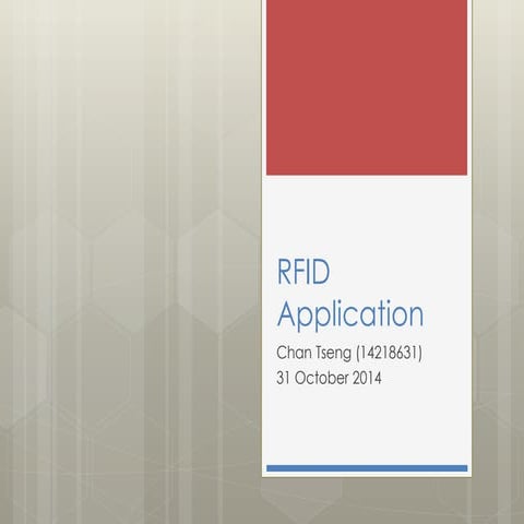 Introduction to RFID Technology and it's application in Supply Chain | PPTX