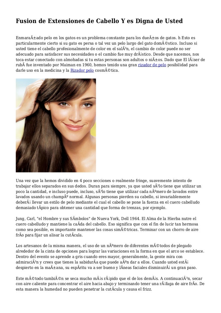 Fusion de Extensiones de Cabello Y es Digna de Usted