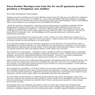Para Perder Barriga.com Leia On   S...