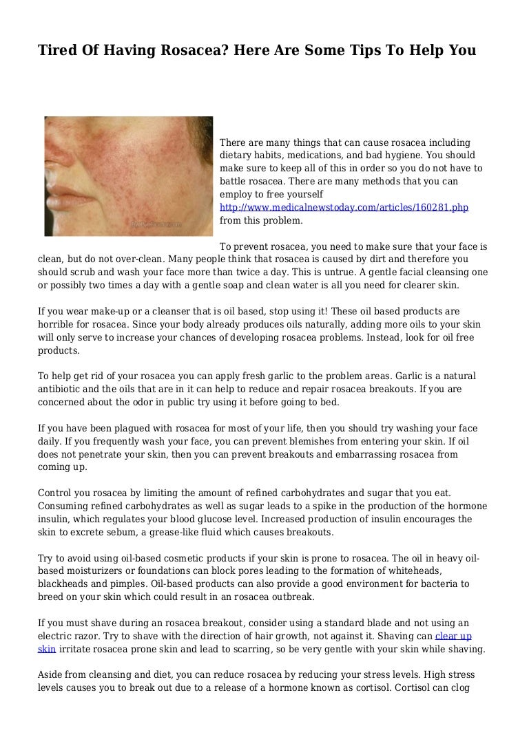 rosacea scrub