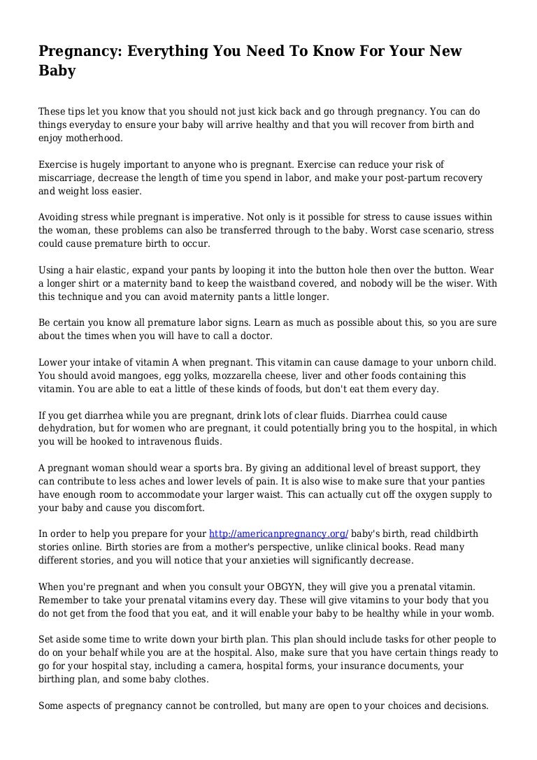 everything you need for a new baby