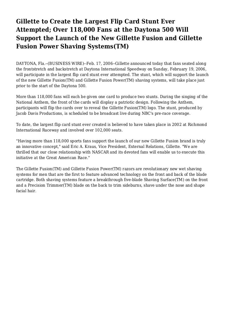 gillette fusion start