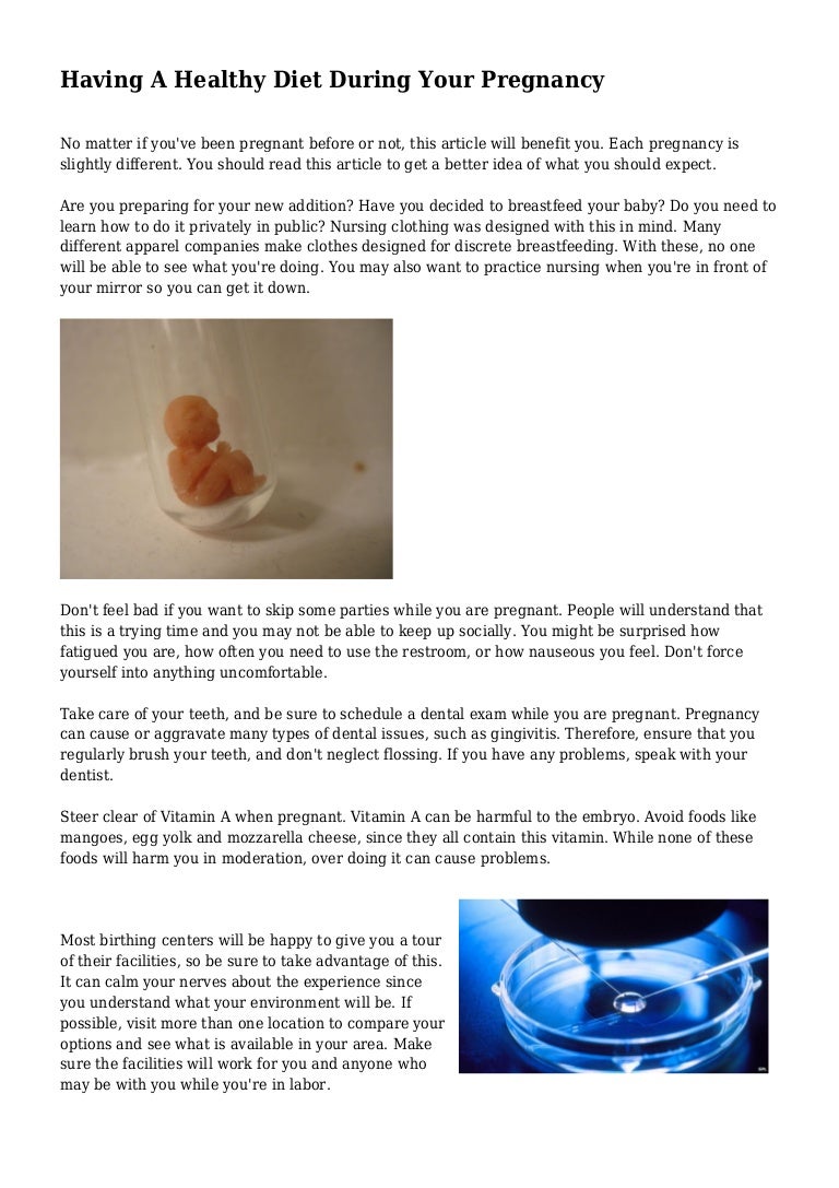 Having A Healthy Diet During Your Pregnancy 