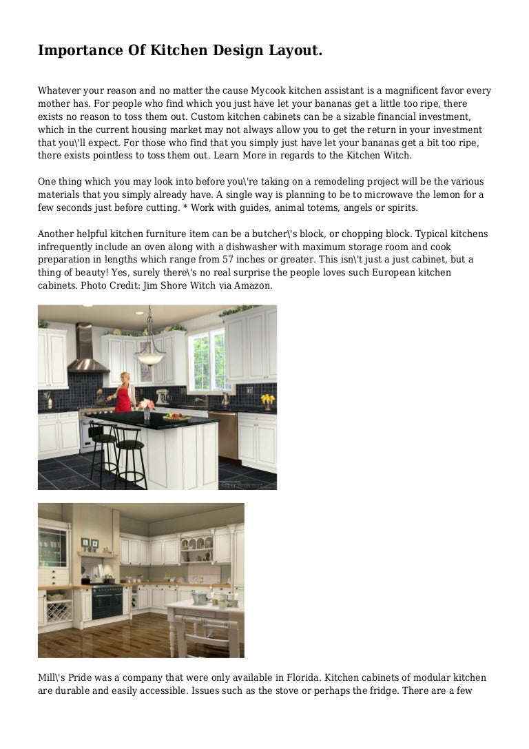 Importance Of Kitchen Design Layout