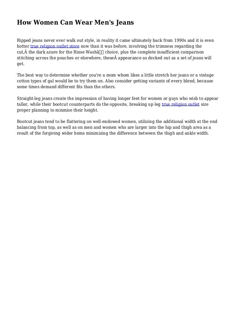 true religion size conversion