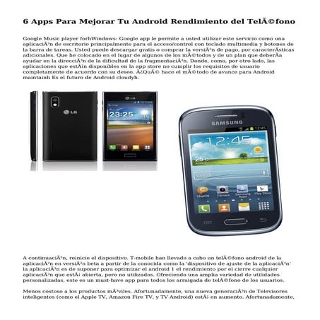 6 Apps Para Mejorar Tu Android Rendimiento del Teléfono