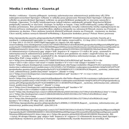Media i reklama - Gazeta.pl