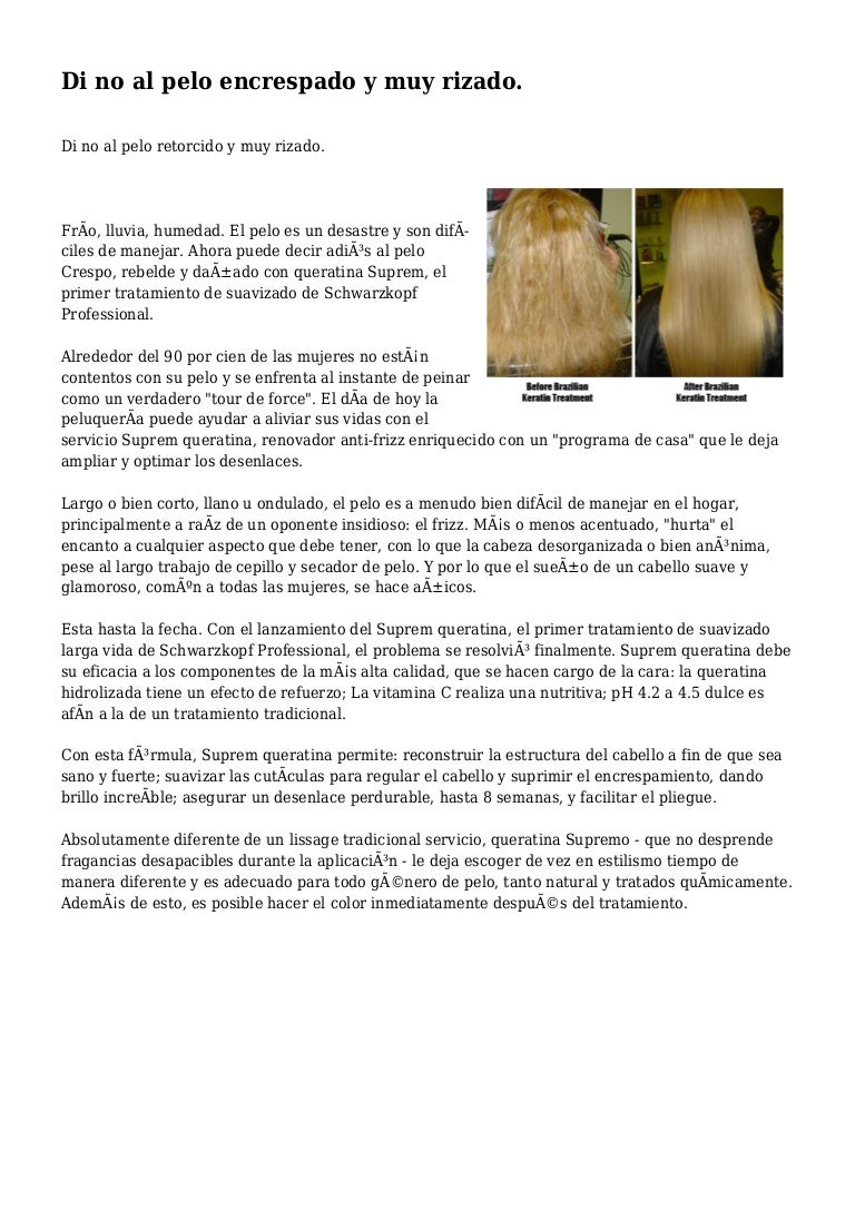 Di no al pelo encrespado y muy rizado.