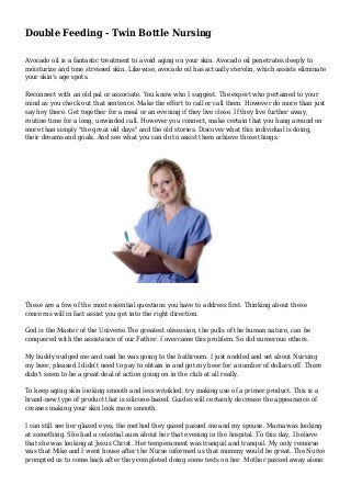 Double Feeding - Twin Bottle Nursing