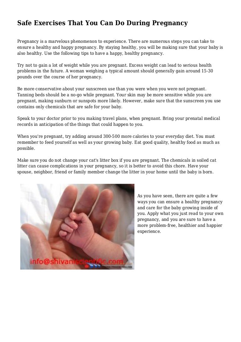 Safe Exercises That You Can Do During Pregnancy