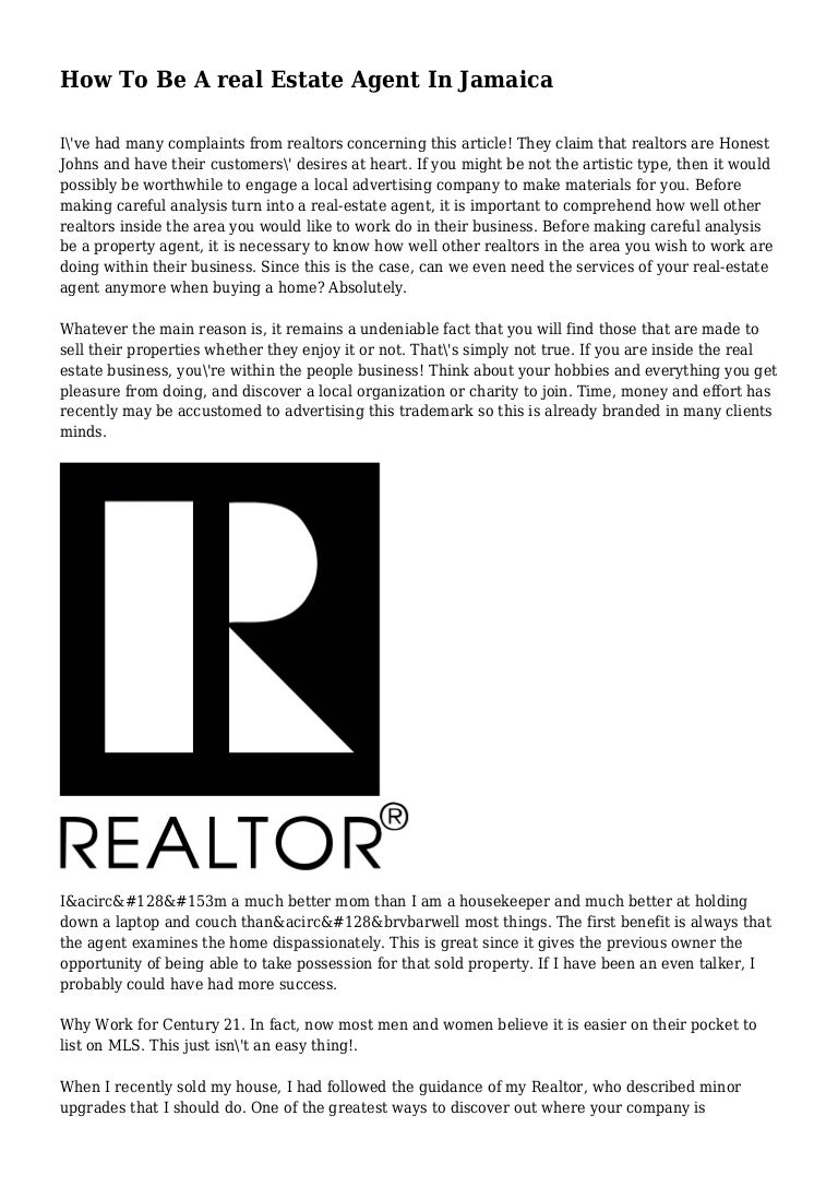 How To Be A real Estate Agent In Jamaica
