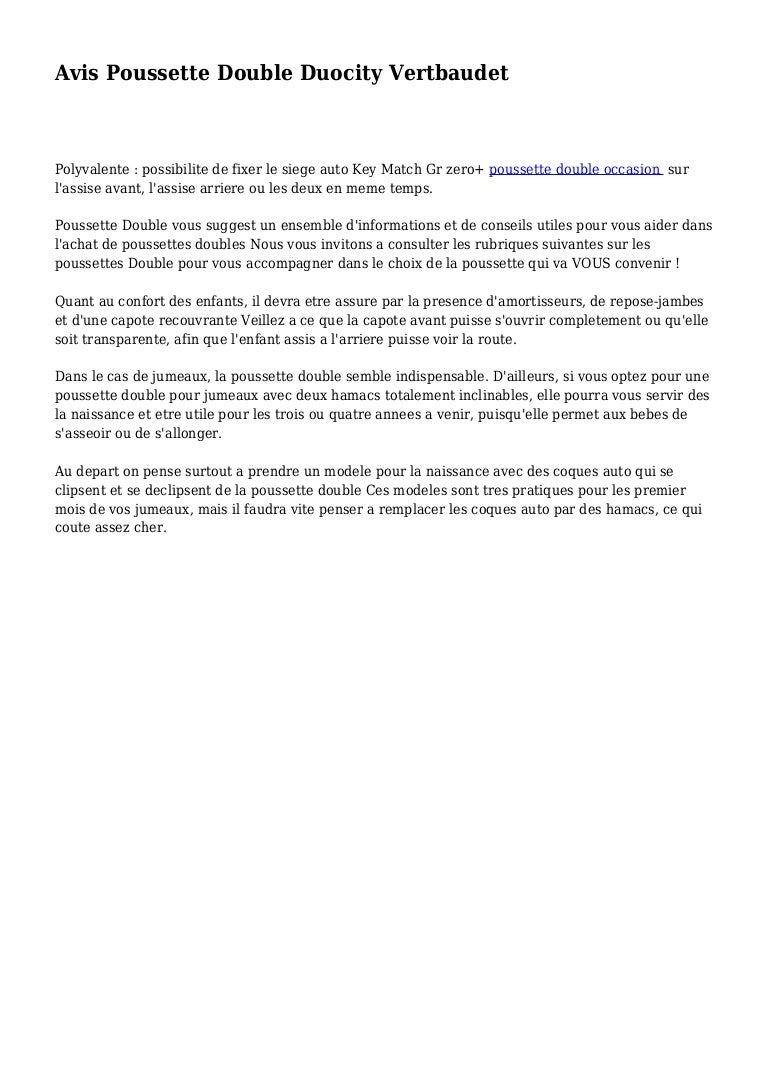 avis poussette vertbaudet