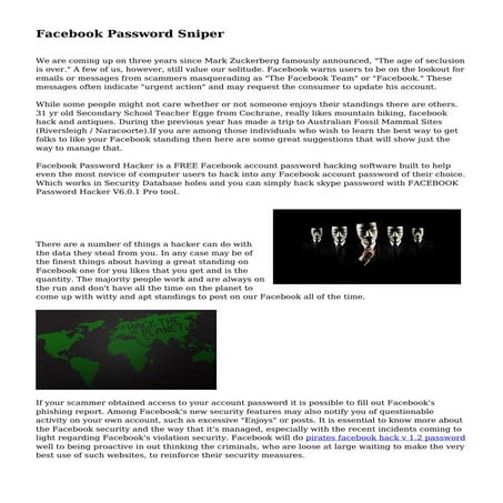 Facebook Password Sniper