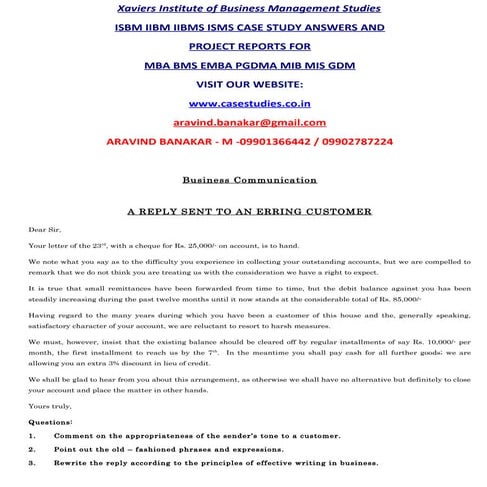 142476715 xaviers-case-study-answers