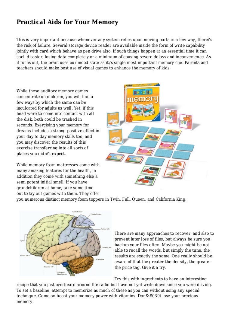 Practical Aids for Your Memory