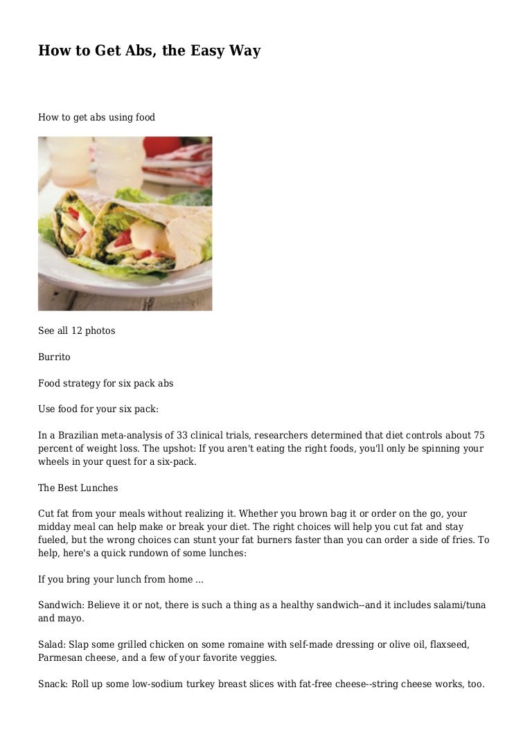 How to Get Abs, the Easy Way