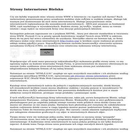 Strony Internetowe Bielsko
