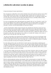 a distinctive adventure vacation in...