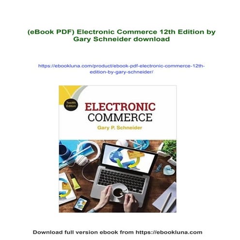 (eBook PDF) Electronic Commerce 12th Edition by Gary Schneider | PDF